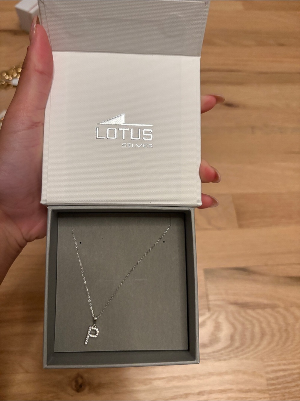 Pink Pavé 'P' Initial Necklace - Sparkling Personalized Pendant